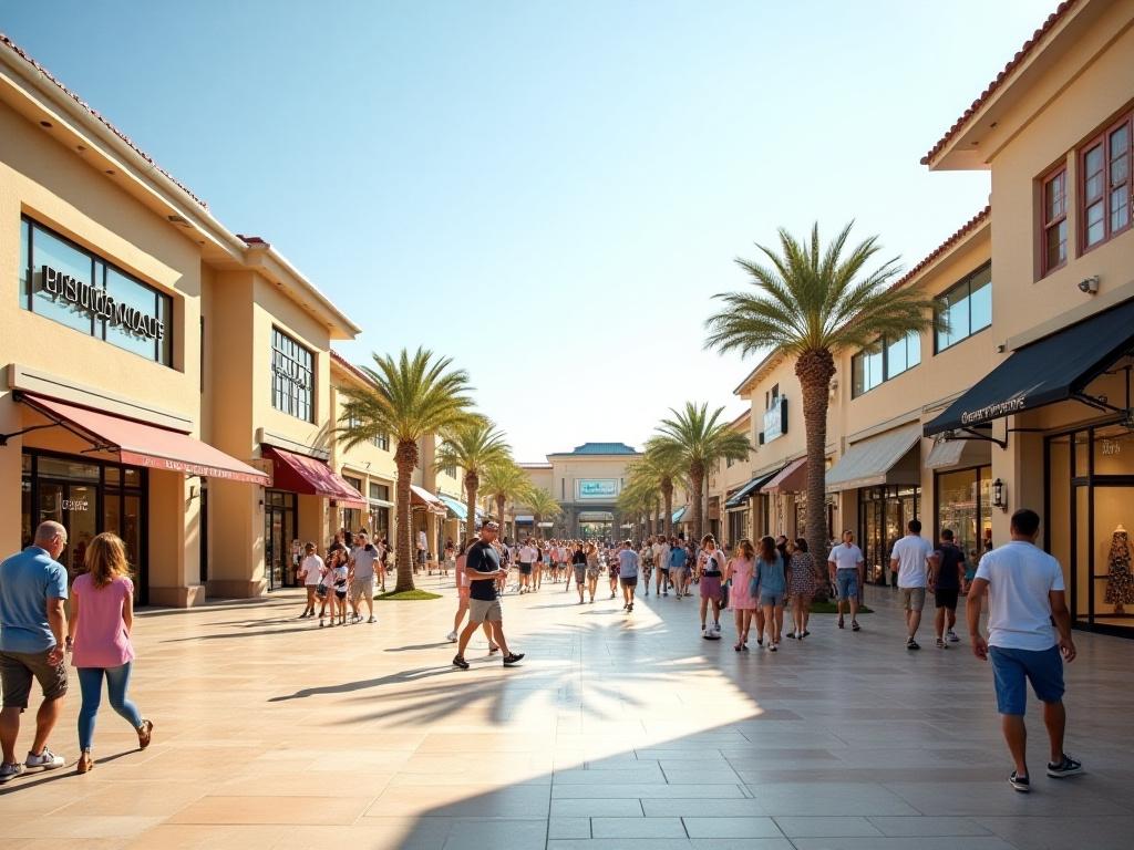 활기찬 분위기의 대형 소매 복합 쇼핑몰